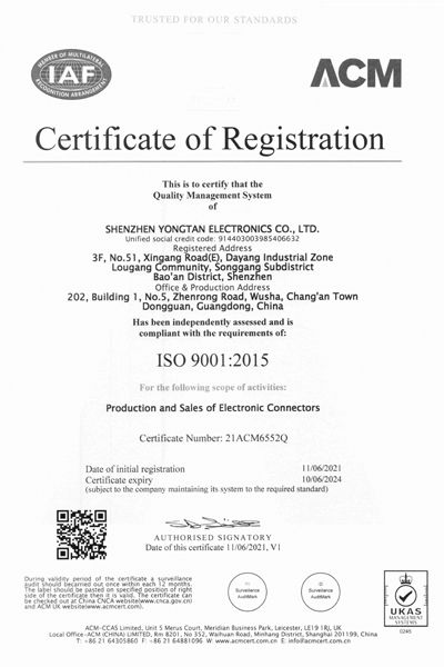 ISO-9001：2015Certifi
