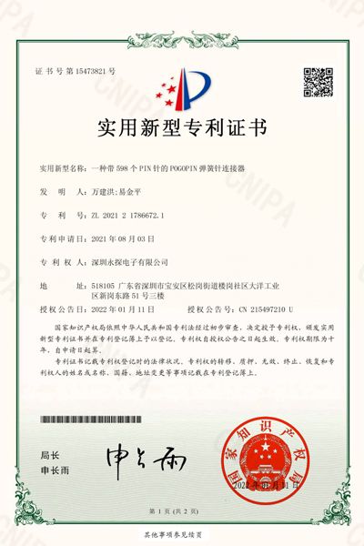 Patent certificate o